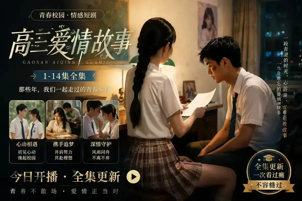 4KHDR画质《B中爱情故事》完整版资源下载-AI短剧高三爱情故事全集在线观看