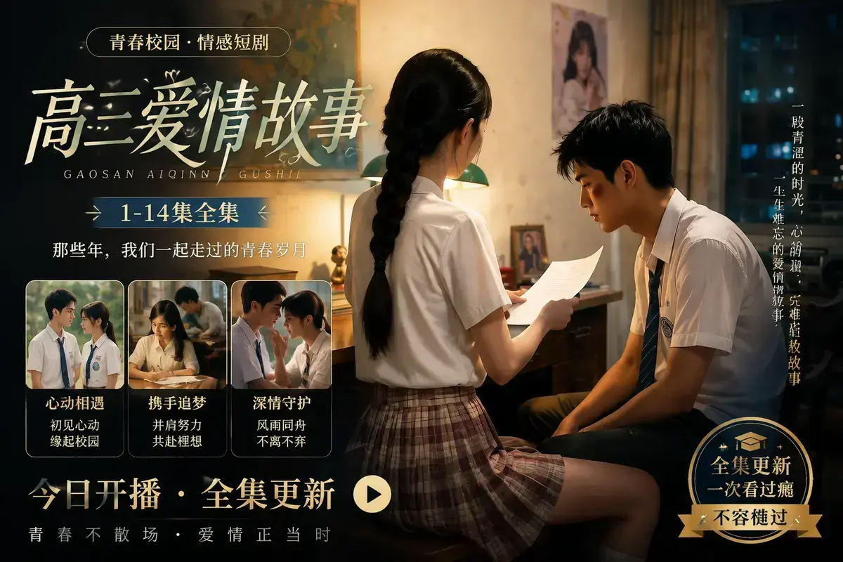 《AI短剧：B中爱情故事》全集免费看-相识篇暗恋篇高清资源下载-B中爱情故事4K未删减版在线观看-夸克网盘极速秒存-重温十七岁青春-极光影院免费播放《AI短剧：B中爱情故事》